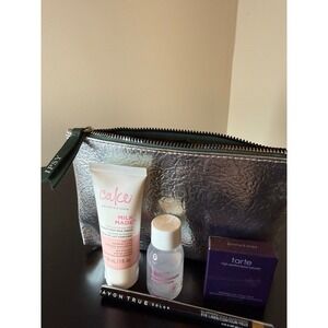 Ipsy GlamBag Tarte Blush Cake Beauty BodyCream Aromatica Serum Avon Eyeliner Set